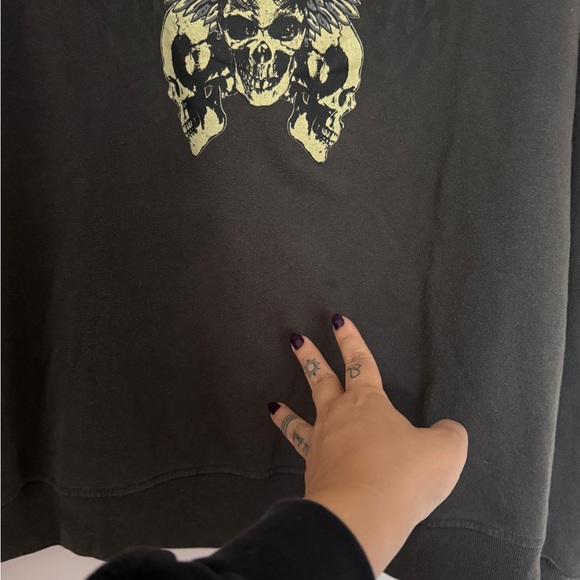 Def Leppard Skull Graphic Sweatshirt Black Band Logo Pullover Crewneck Size L - Picture 2 of 7